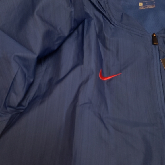 #M08 LRG Nike Dri Fit Lockdown Sideline Jacket Blue University Red Side zippers - Picture 10 of 13